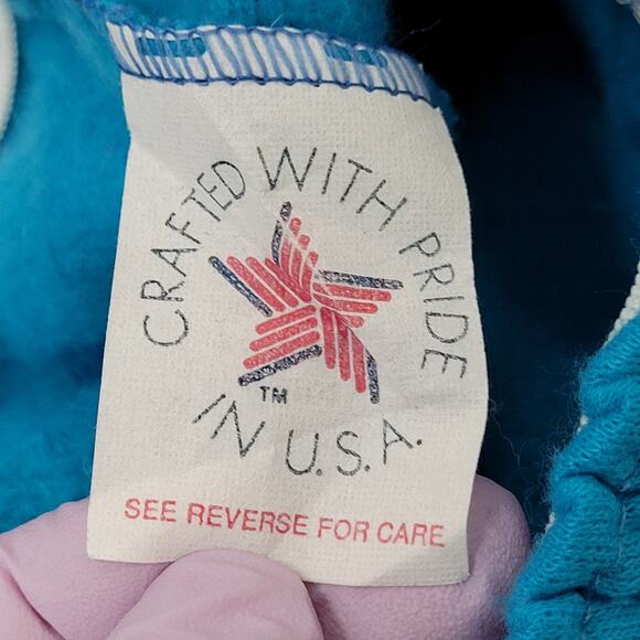 Vintage 80s MOD Gym Shorts Womens Large Blue White Trim USA - Picture 10 of 12